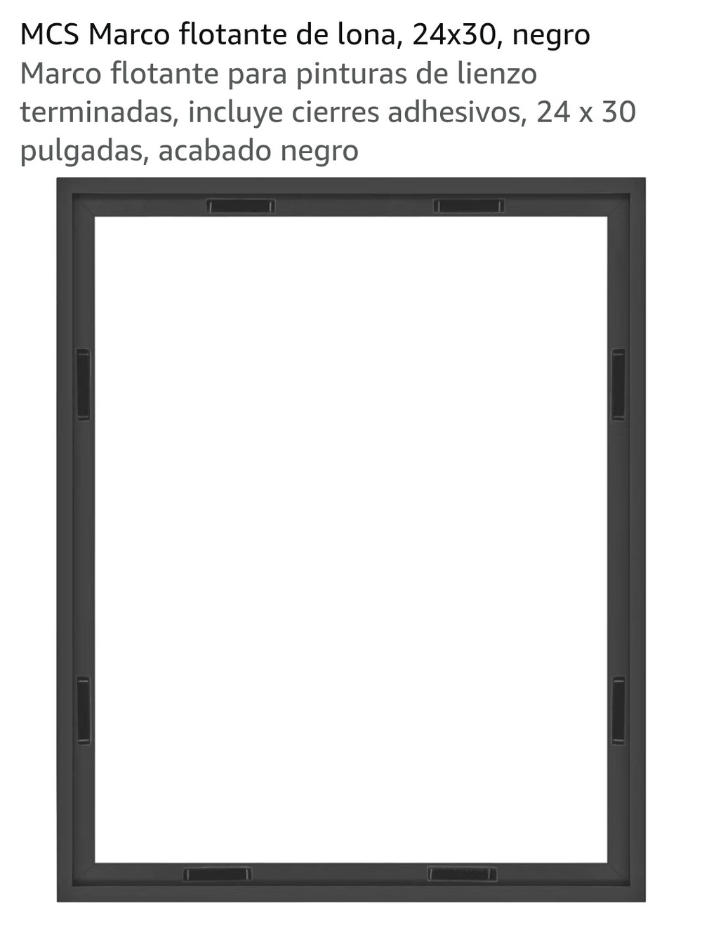 Black Floating Frame for 24x30 Canvas - Black